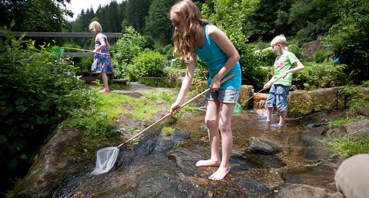Wasserspielplatz auf dem Campingplatz